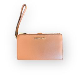 MICHAEL KORS Adele Brown Leather Smartphone Wallet 