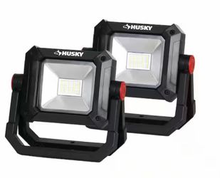 Husky 1500 Lumen Portable Rechargeable LED Work Light, (2-Pack)