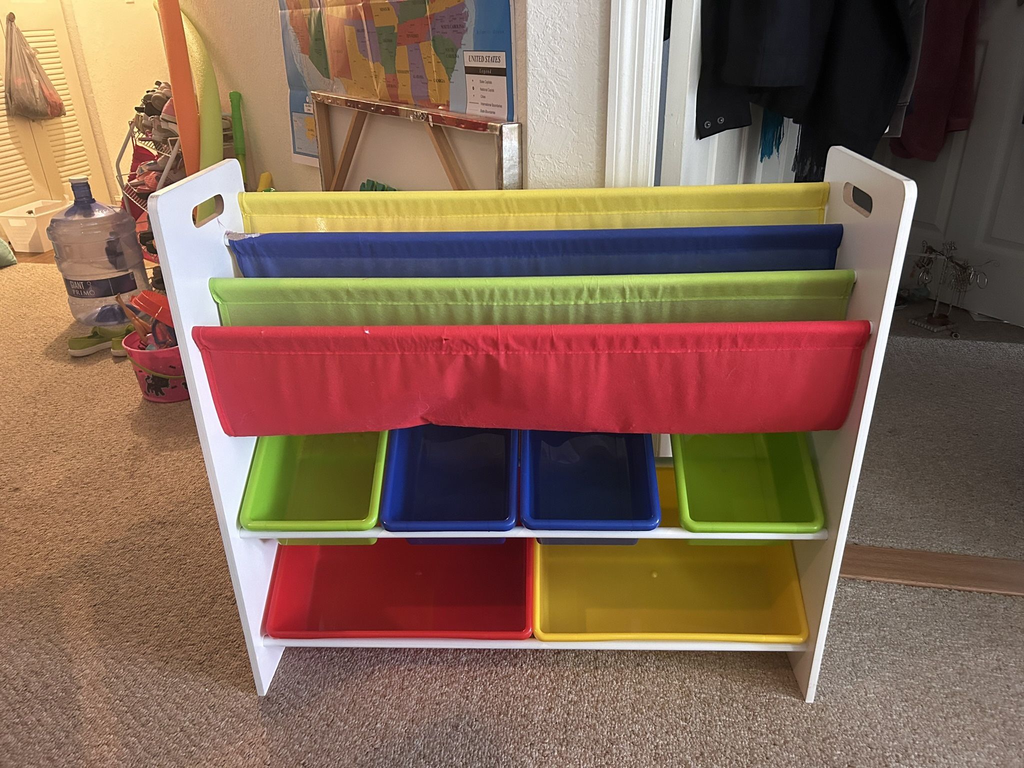Kids Book Shelf Bin Organizer