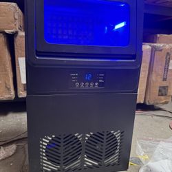  Ice Maker: 100 lbs Daily Production, Stainless Steel Under Counter Ice Machine, 25 lbs Ice Storage Capacity, Dual Water Inlet, for Home Commercial Us