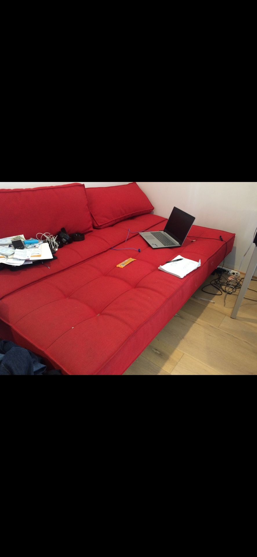 Red sleeper Couch 