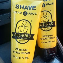 Bee bald premium shave cream 2 for $10