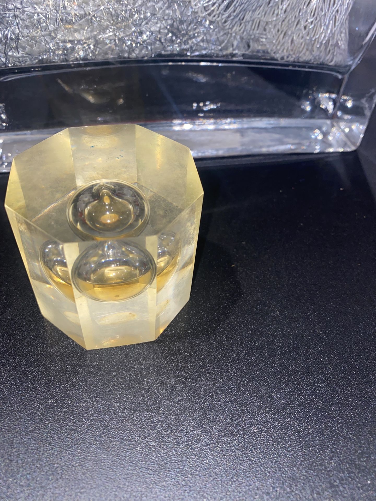 ACRYLIC TEAR DROP ENCASED PAPERWEIGHT