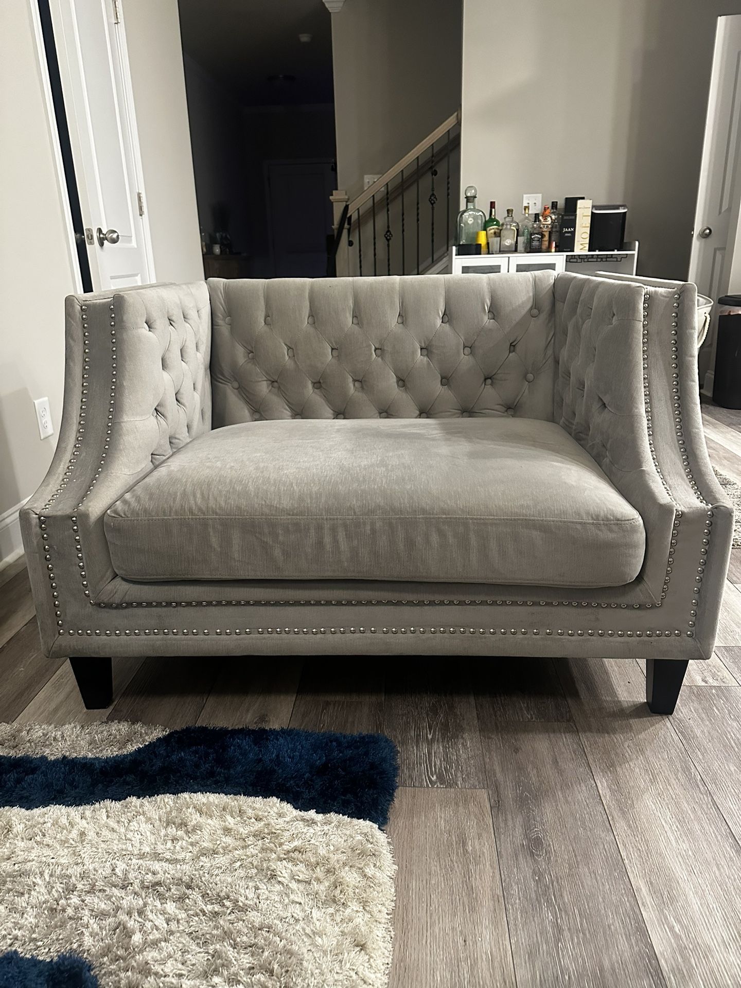 Grey Love Seat