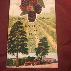 1943  Knots Berry Place Tea Room Menue