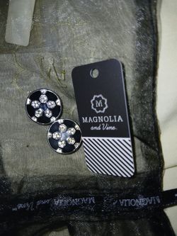 3 Pair Of Black Earrings 