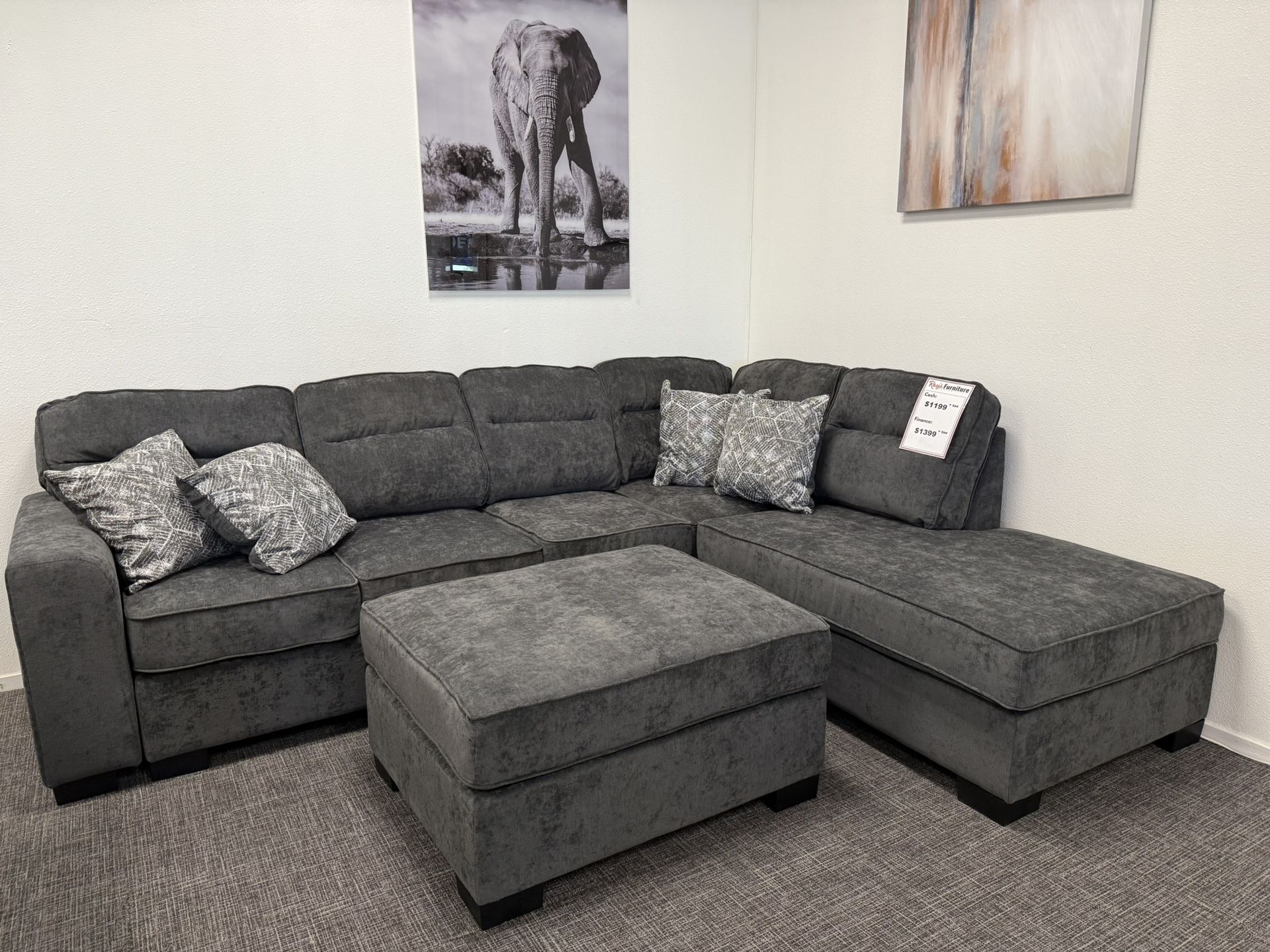 Gray Sofa Sectional Set- EZ $10 Down Payment Options Available