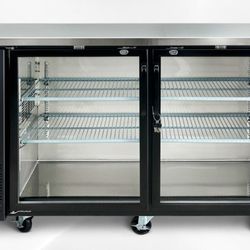 NSF 60 ins Beer Black Glass Door Back Bar Cooler case UUB24-60G
