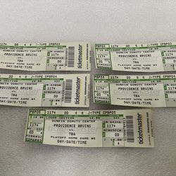 Vintage Providence Bruins Lot Of Hockey Game Tickets, From 2003 