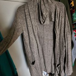 Hooded Cardigan W/Pockets