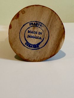 Handmade Vintage Jamaica Ceramic Figurine Woman Carrying Fruit Basket