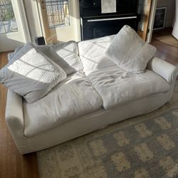 Crate And Barrel Willow Couch White