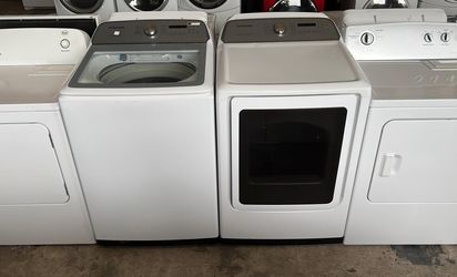 Samsung Washer and Dryer Electric Sets White Jumbo Capacity

