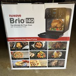 NuWave 38001 Brio 14Q Quart Digital Air Fryer Oven with Temperature Probe