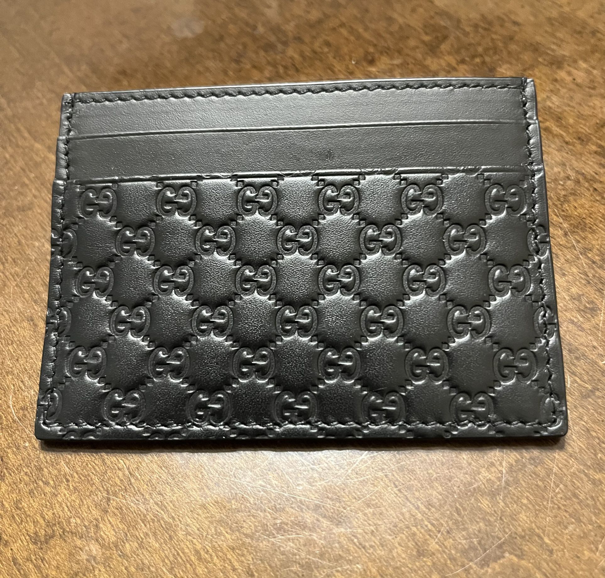 🔥Brand New🔥 GUCCI Microguccissima Black Leather Card Holder
