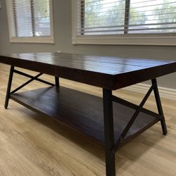 Solid wood coffee table
