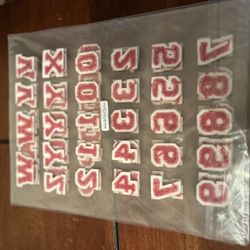 Iron On/Stick On varsity Letters 
