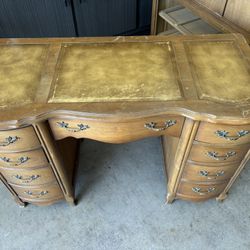 Antique Mid Century Desk Excellent Build Has Scratches Needs If You Love To Refurbish Or Want To Keep It Original This Is A Solid Piece Of Wood 
