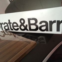 Crate and barrel brand new pans and chopping block