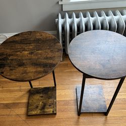 wooden metal side tables