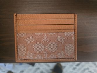 Orange Coach Card Wallet