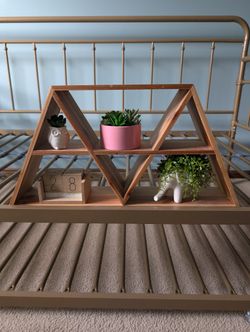 Natural Wood Display Shelf 