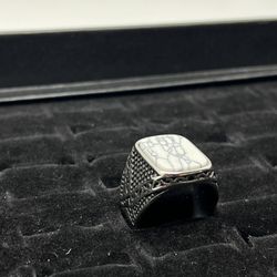 Men’s White Turquoise Ring 