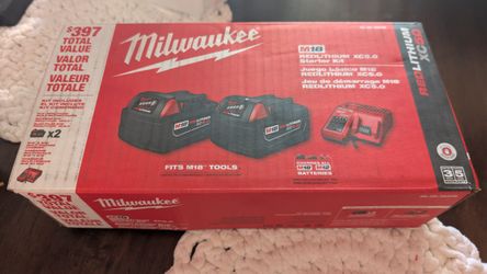 Milwaukee M18 Batteries 2 Pack W Charger