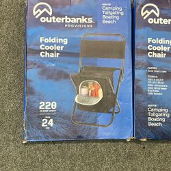 Folding cooler chairs