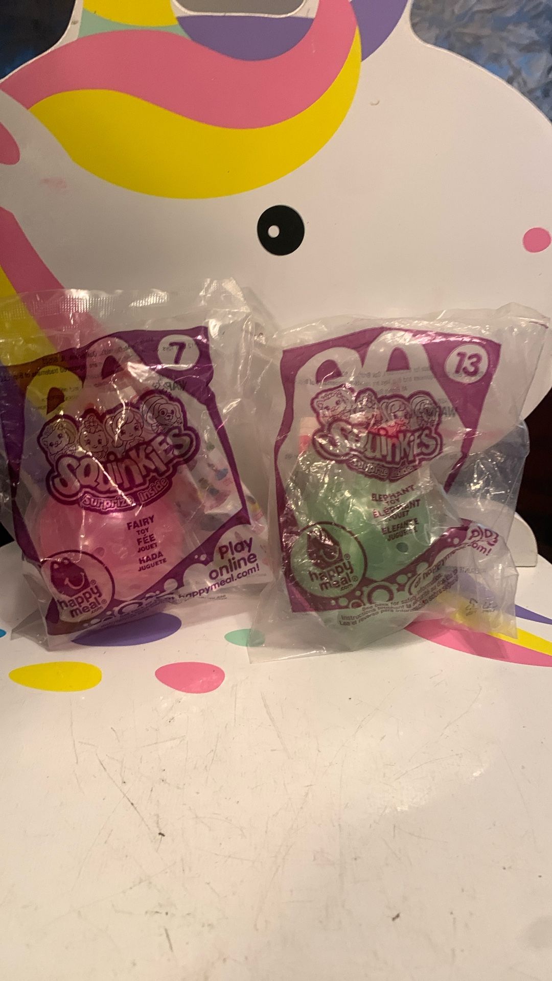 McDonald SQUINKIES TOYS Set Of 2