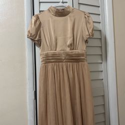 Cream Dress With Tulle 