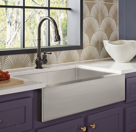 KOHLER K-5415-NA Strive Self-Trimming Farmhouse Undermount Large