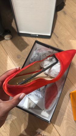 Red glitter shoe
