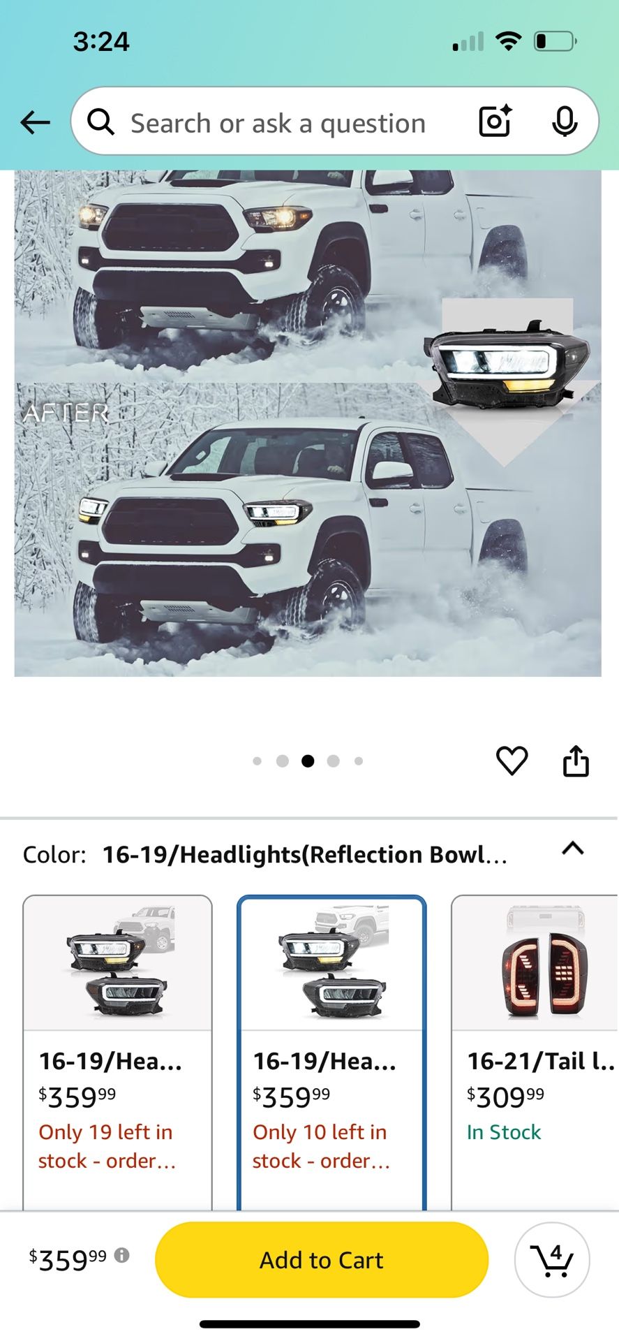 Head beams LED Lights for Toyota Tacoma G3