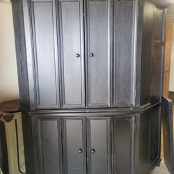 2 Piece Corner TV Unit  w/ Shelves/ Cabinet & Bookcase