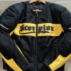 Scorpion EXO Men’s Motorcycle Jacket - Padded Mesh Armor - Black/Yellow L
