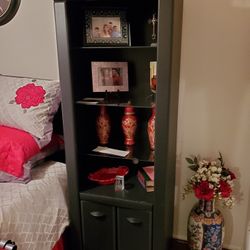 Pair of 3 Shelf  Cabinets w/ Small Storage 