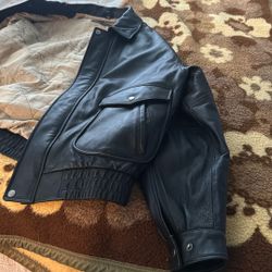pristine Extra Large Leather Jacket In Great Shape No Rips Tears Check It Out For Yourself