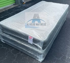 Twin mattress and box spring set (2pc - new) NEW KING-QUEEN-FULL-TWIN SIZE SETS MATTRESS AND BOX SPRING 