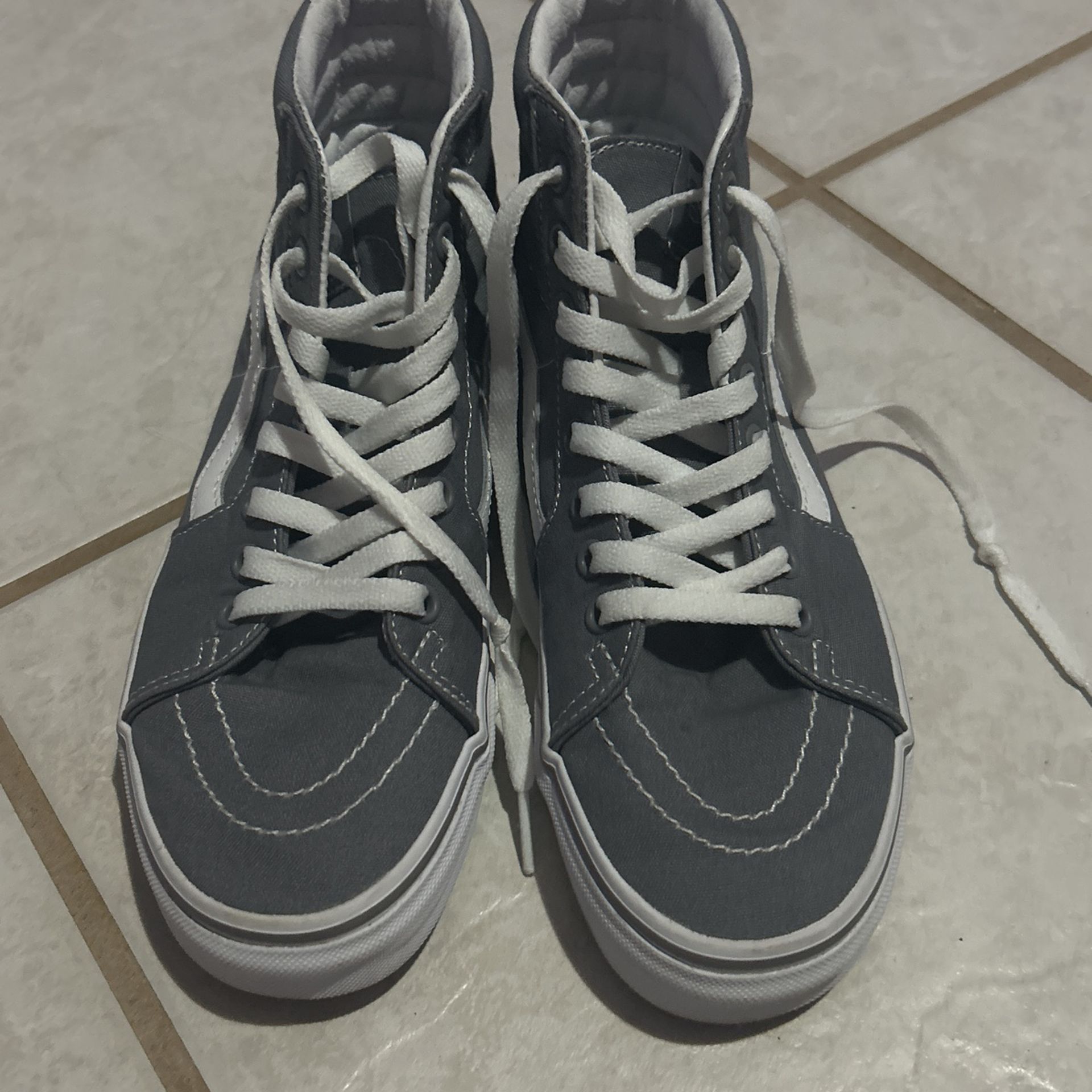 Gray high top vans
