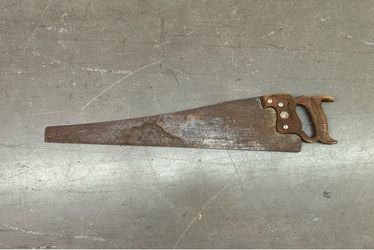 Vintage WARRANTED SUPERIOR Hand SAW W/Ornate HANDLE 👀 (please read description)
