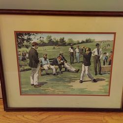 A.B. Frost Golf Scene, Numbered Print.