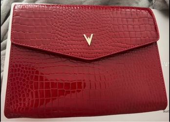 Brand New Red Croc Embossed Handbag - Unbranded