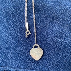 Tiffany & Co. Elsa Peretti SS "I love you" Heart Tag Necklace 16"