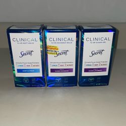 Secret Clinical Deodorants- $4 Each 