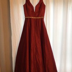 Red Satin Dress