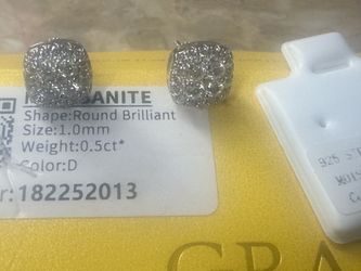 Moissanite earrings 925