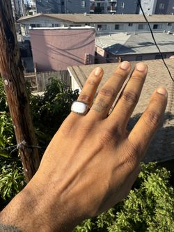 925 Silver White Onyx Ring