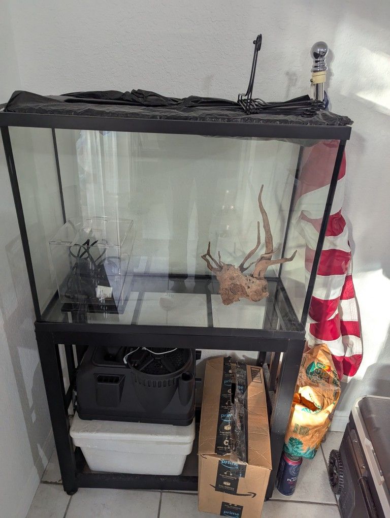Fish Tank With A Few Decorations Must Pick Up