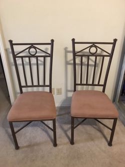 2 old very heavy iron chaires